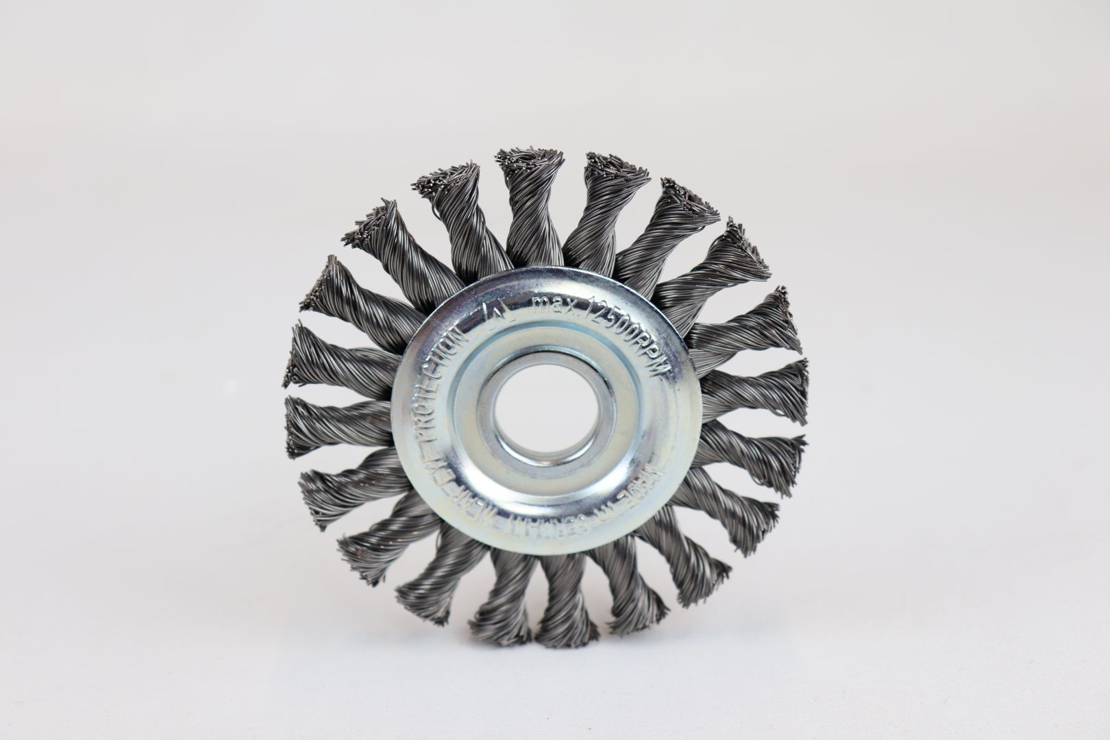 Rundbürste Aus Stahldraht (gezopft) – 125mm Ø, 6mm Breite, Für Extremes Entgraten & Entrosten