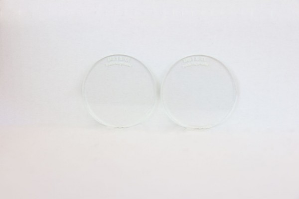 Brillengläser rund 50 mm, farblos und splitterfrei