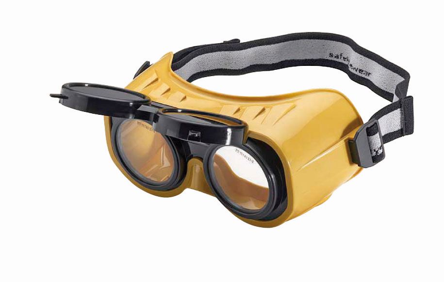 WKS Vollschutzbrille / Schweißerbrille – Mit Klapprahmen, Für 50 Mm Gläser, Belüftet, Weich-PVC